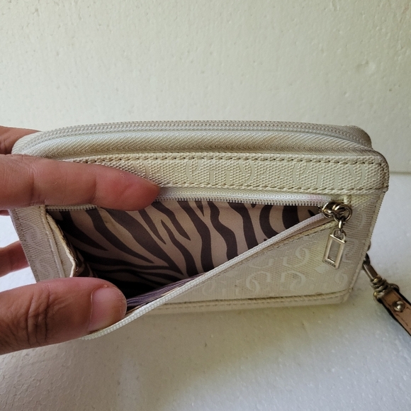 Guess Cream Wristlet with Gold Accents - Picture 4 of 5